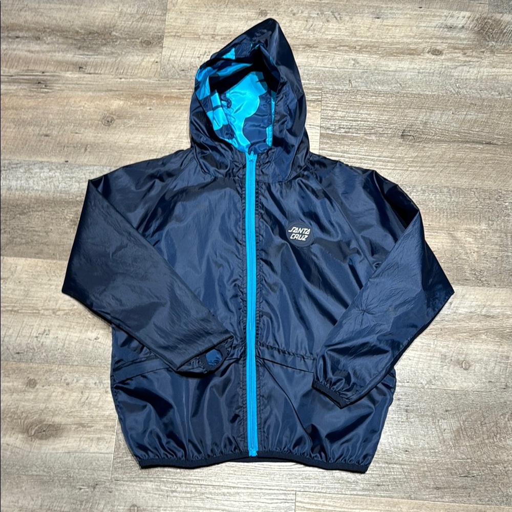 Santa Cruz Navy Blue Windbreaker Jacket KIDS